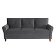 Dunleith Charcoal Gray Velvet Sofa - 9348GRY-3 - Bien Home Furniture & Electronics