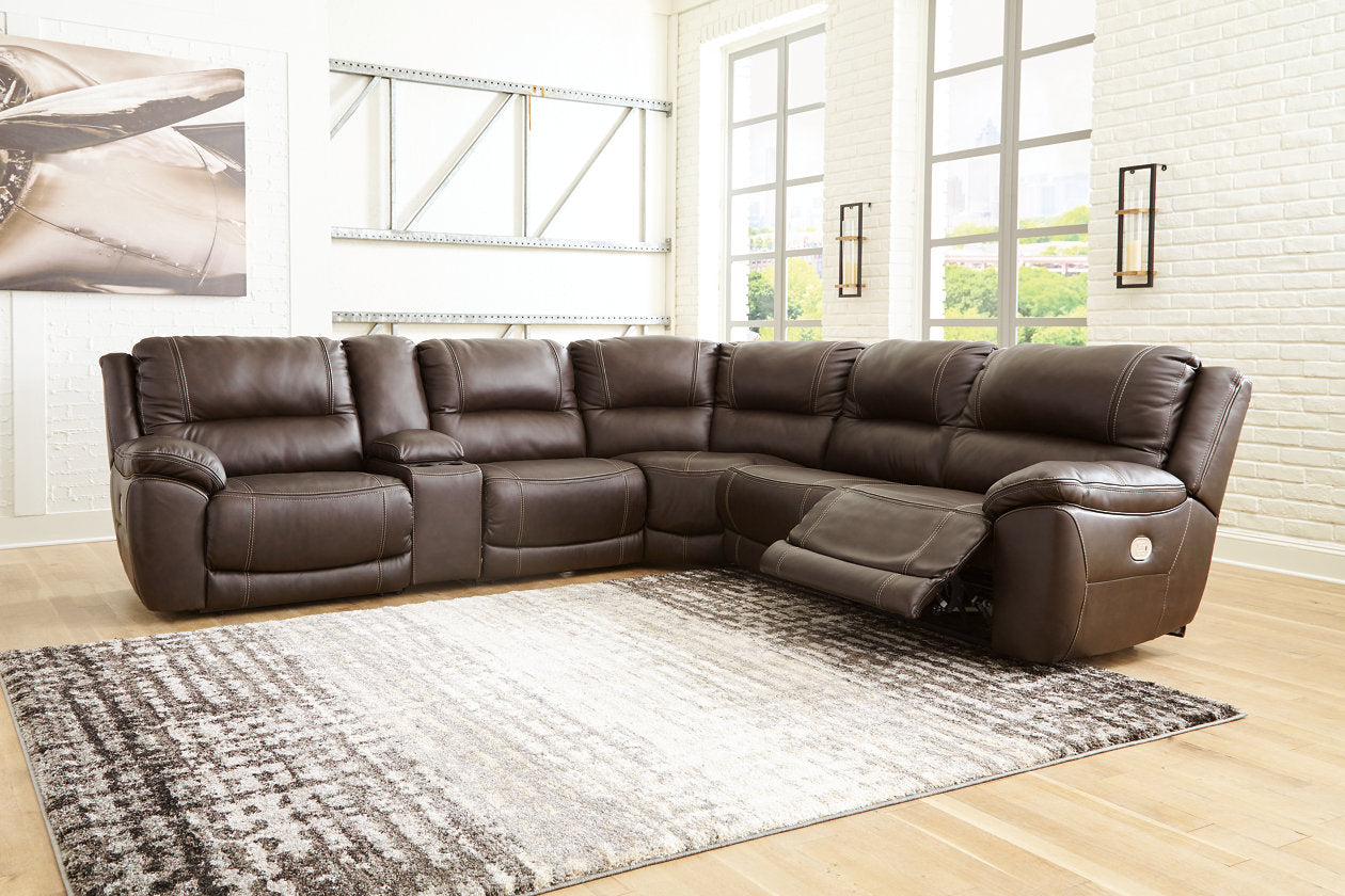 Dunleith Chocolate 6-Piece Power Reclining Sectional - SET | U7160431 | U7160446 | U7160457 | U7160458 | U7160462 | U7160477 - Bien Home Furniture & Electronics