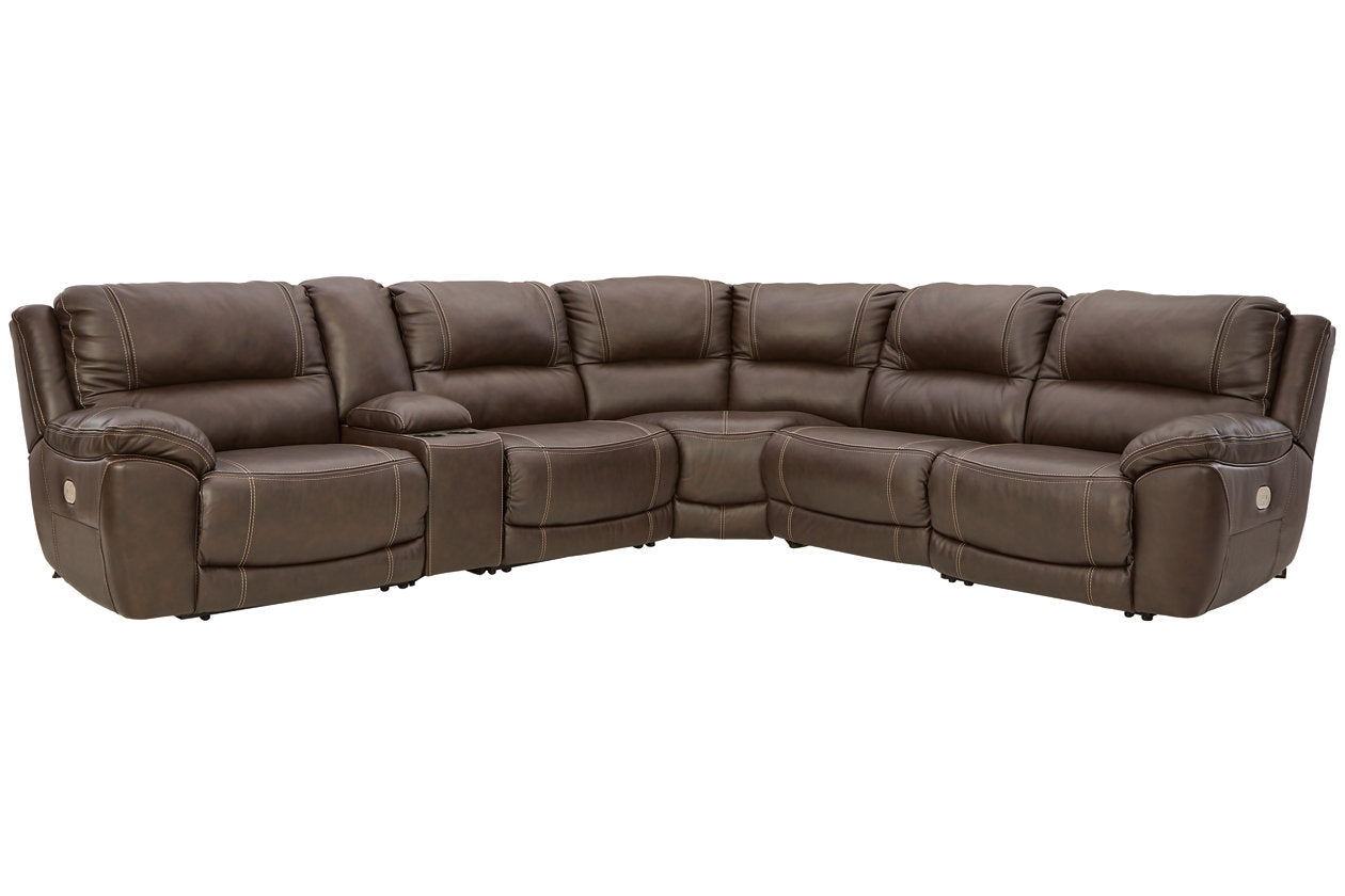 Dunleith Chocolate 6-Piece Power Reclining Sectional - SET | U7160431 | U7160446 | U7160457 | U7160458 | U7160462 | U7160477 - Bien Home Furniture & Electronics