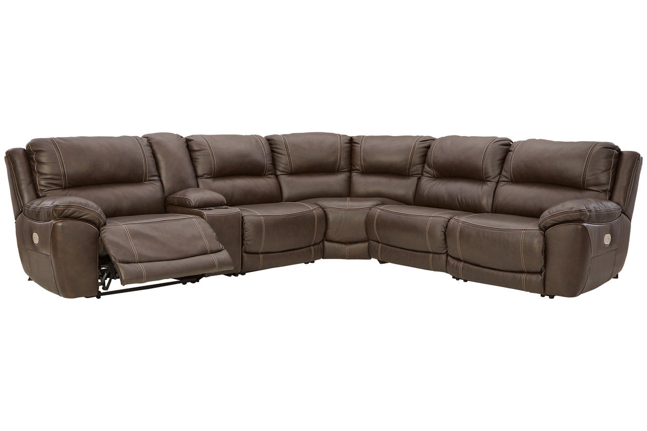 Dunleith Chocolate 6-Piece Power Reclining Sectional - SET | U7160431 | U7160446 | U7160457 | U7160458 | U7160462 | U7160477 - Bien Home Furniture & Electronics