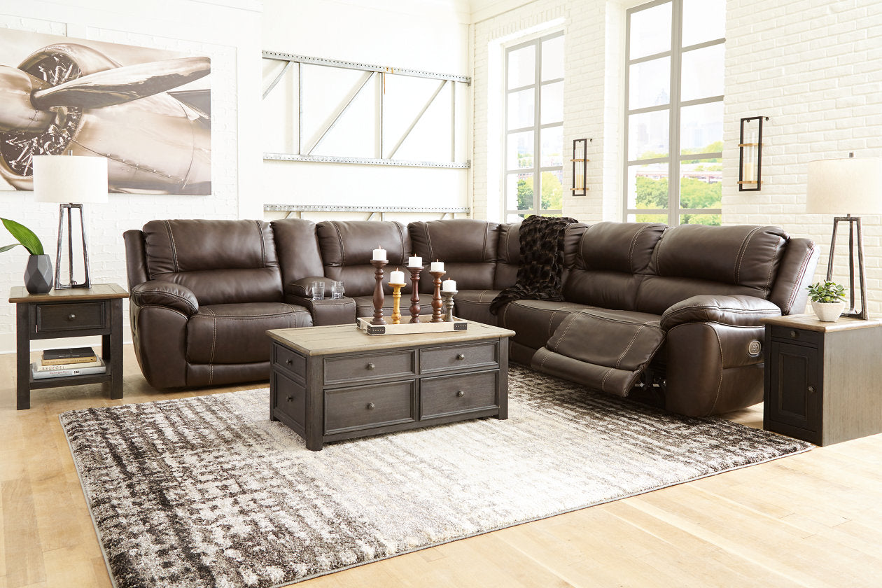 Dunleith Chocolate 6-Piece Power Reclining Sectional - SET | U7160431 | U7160446 | U7160457 | U7160458 | U7160462 | U7160477 - Bien Home Furniture & Electronics