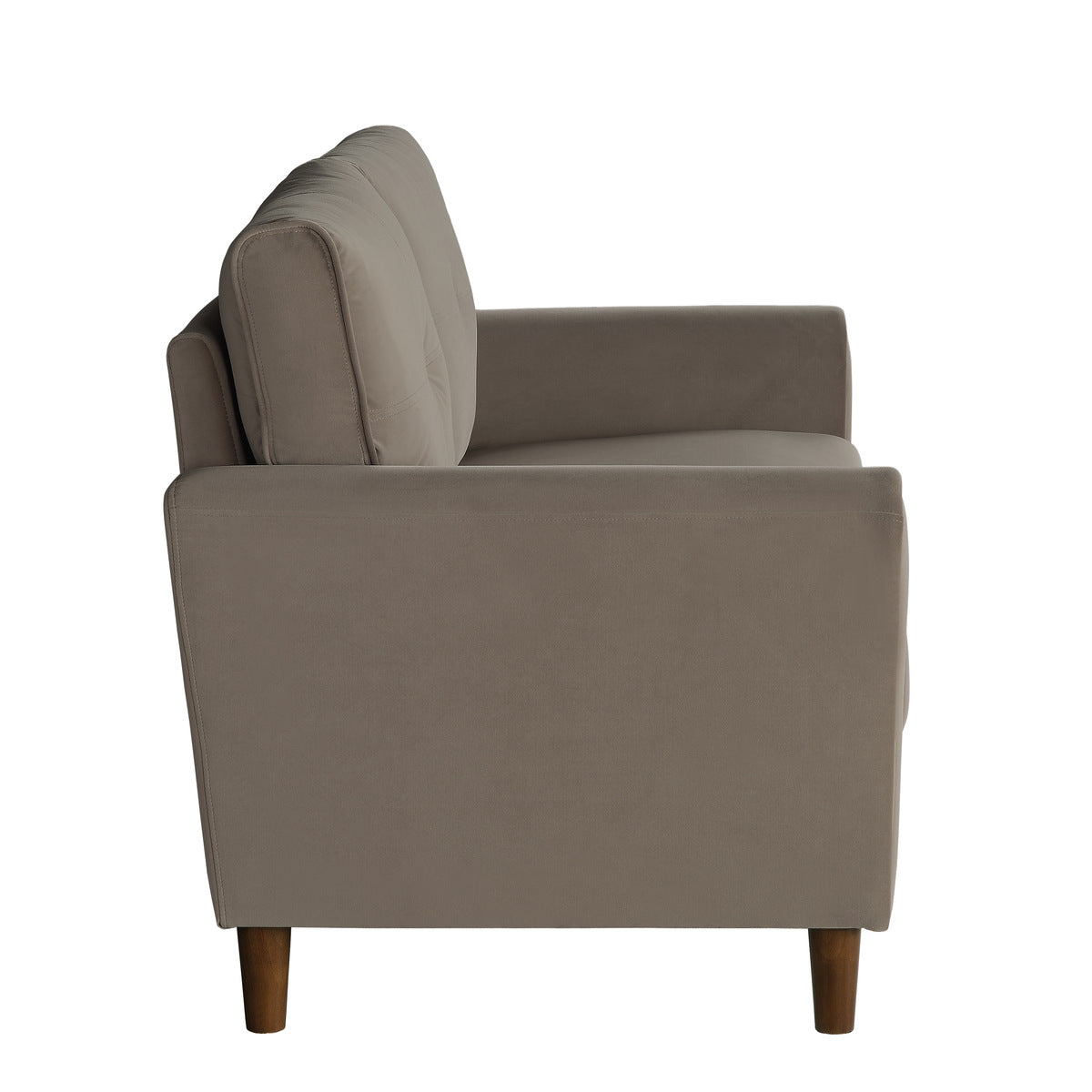 Dunleith Light Brown Velvet Loveseat - 9348BRW-2 - Bien Home Furniture & Electronics