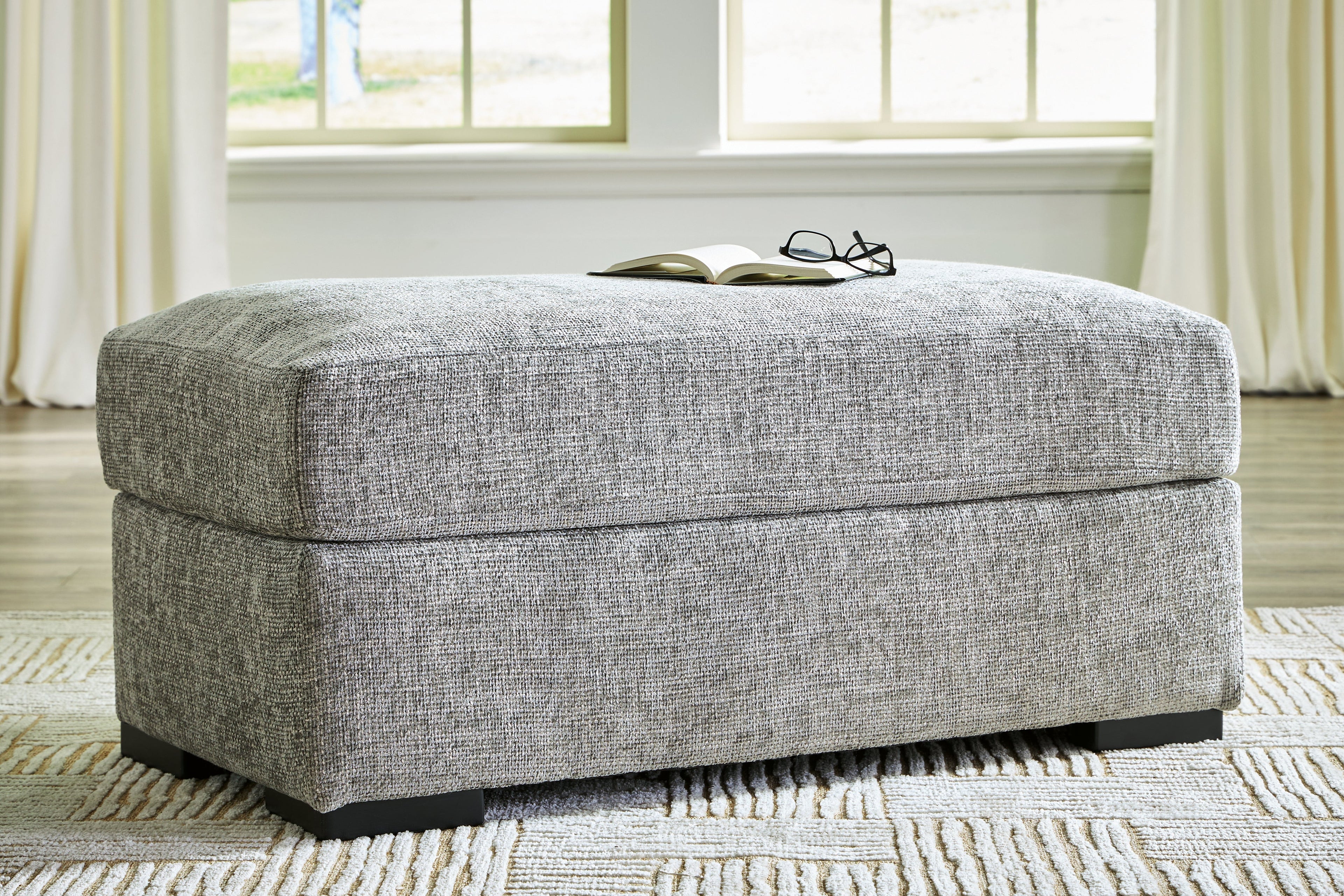 Dunmor Graphite Ottoman - 2490414 - Bien Home Furniture & Electronics