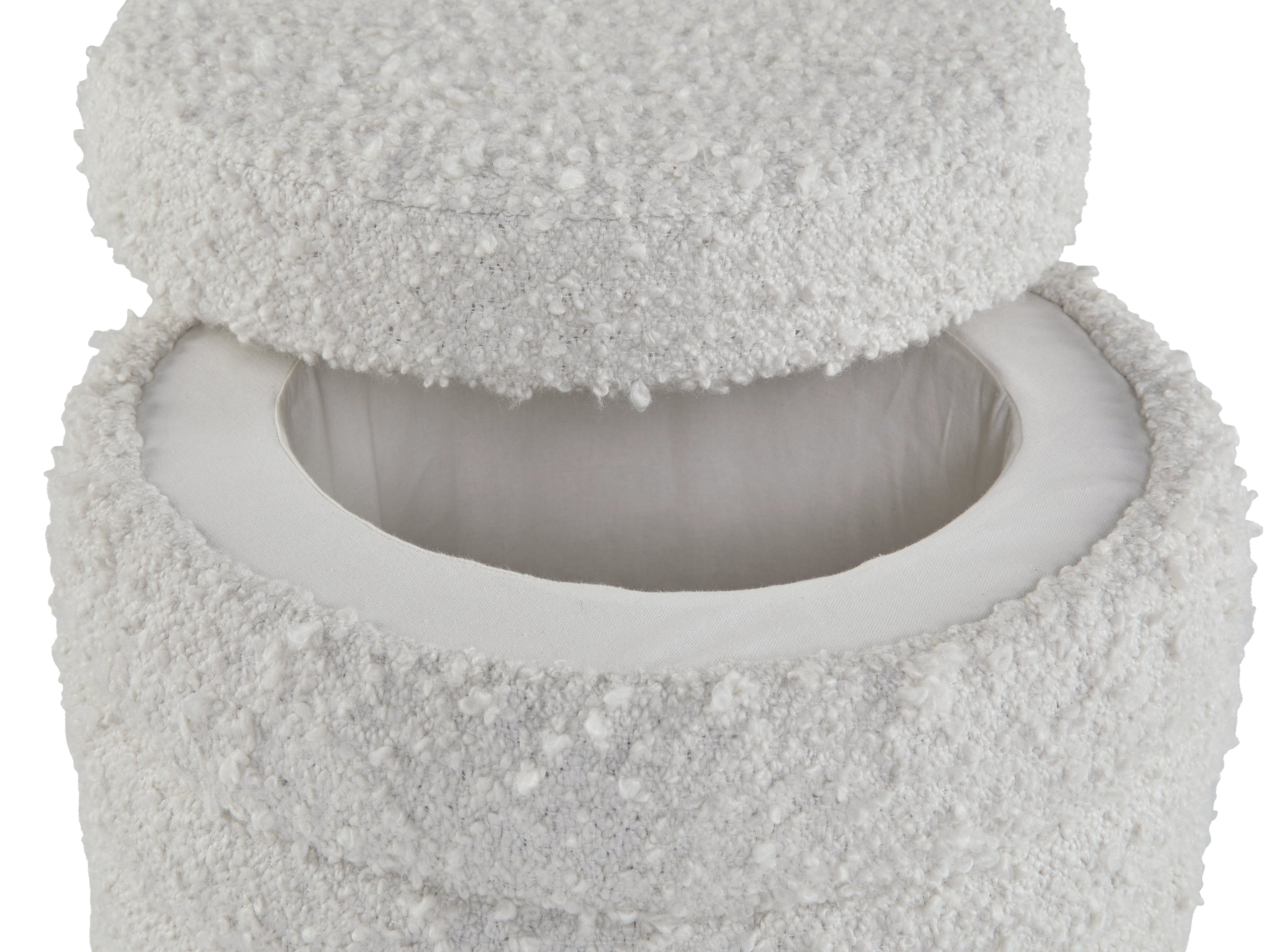 Duntler Ivory Storage Ottoman - A3000678 - Bien Home Furniture & Electronics