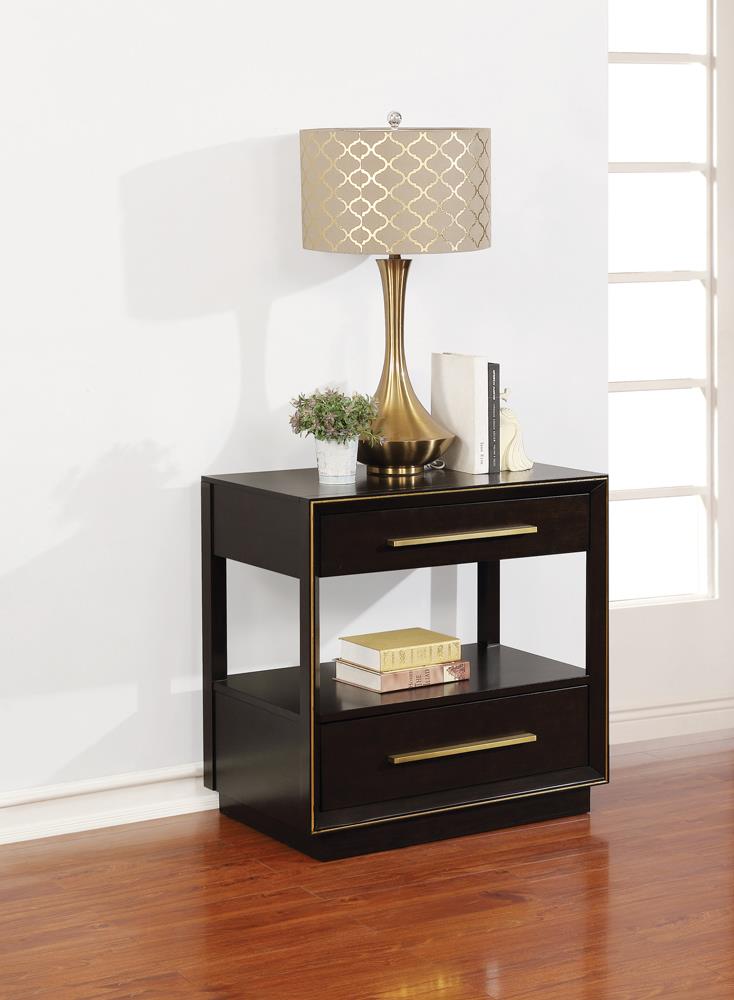 Durango 2-Drawer Nightstand Smoked Peppercorn - 223262 - Bien Home Furniture & Electronics