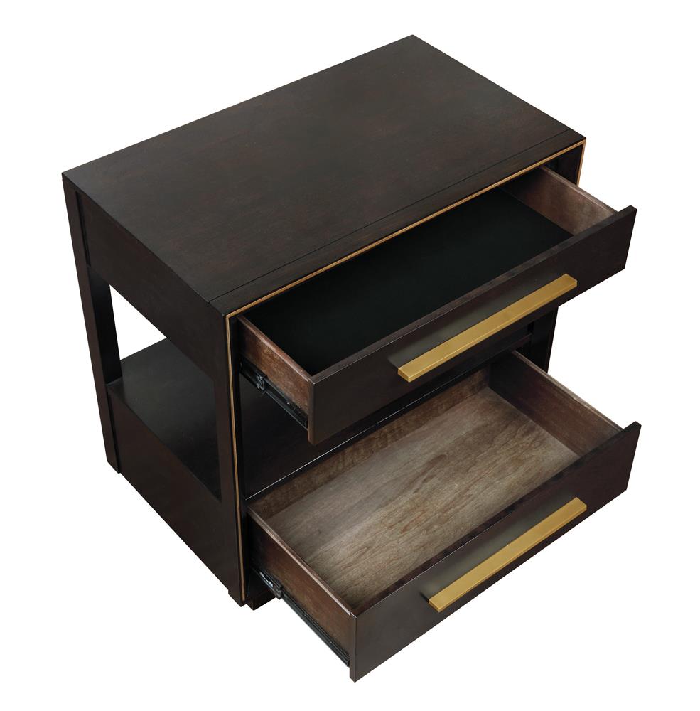 Durango 2-Drawer Nightstand Smoked Peppercorn - 223262 - Bien Home Furniture & Electronics