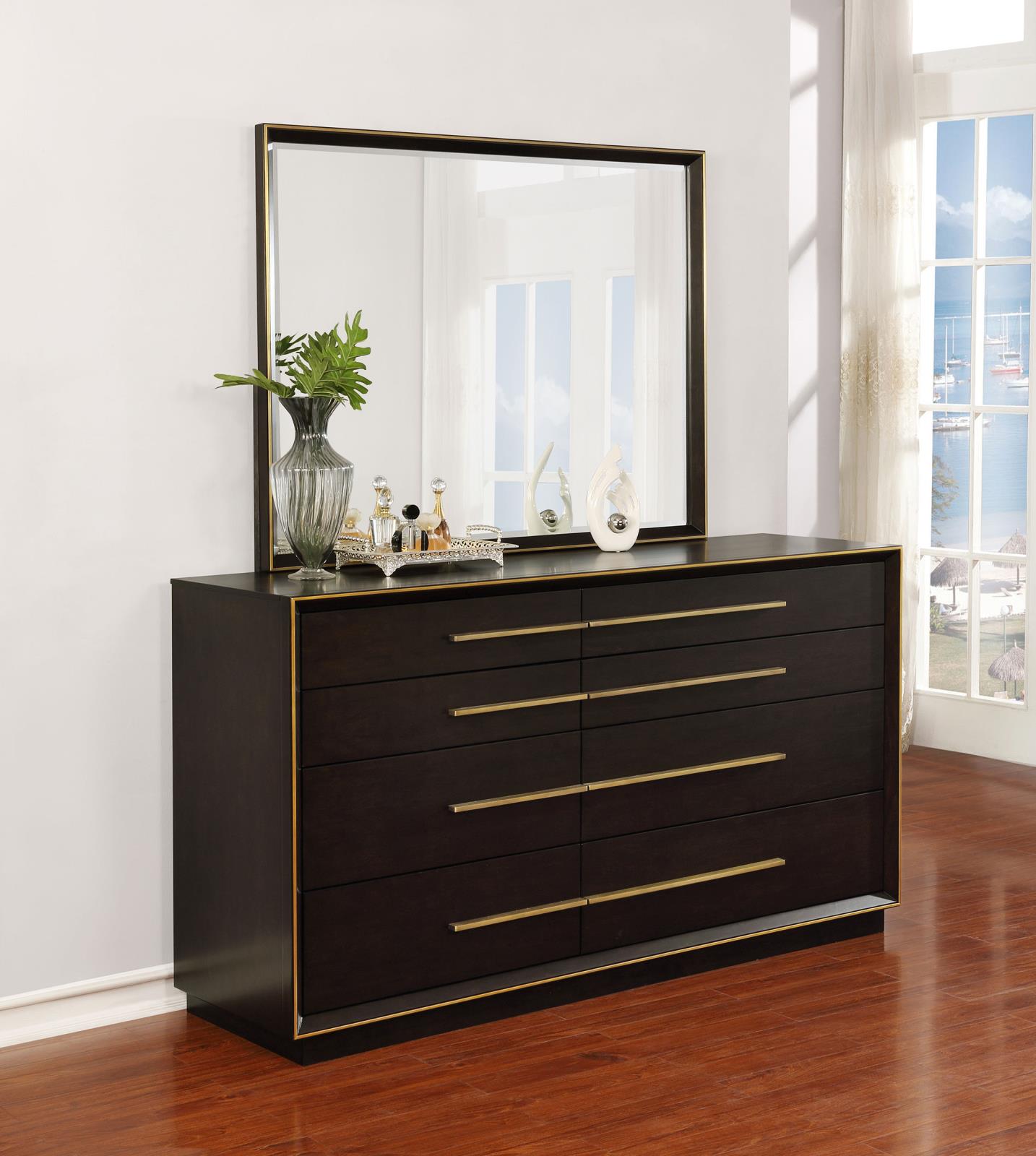 Durango 8-drawer Dresser with Mirror Smoked Peppercorn - 223263M - Bien Home Furniture & Electronics