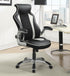 Dustin Black/Silver Adjustable Height Office Chair - 800048 - Bien Home Furniture & Electronics