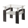 Dyer Tempered Glass End Table with Shelf Black - 702287 - Bien Home Furniture & Electronics