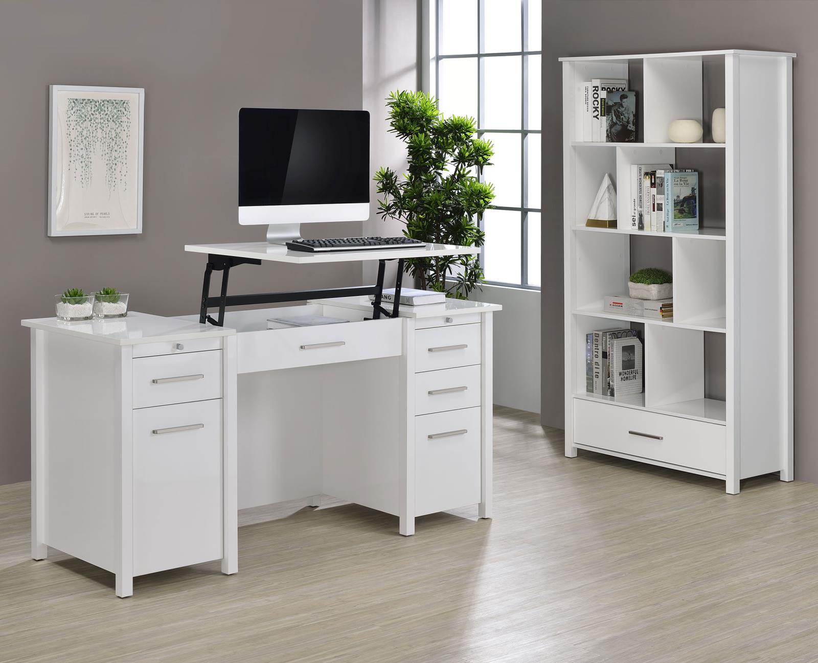 Dylan 4-Drawer Lift Top Office Desk - 801573 - Bien Home Furniture &amp; Electronics