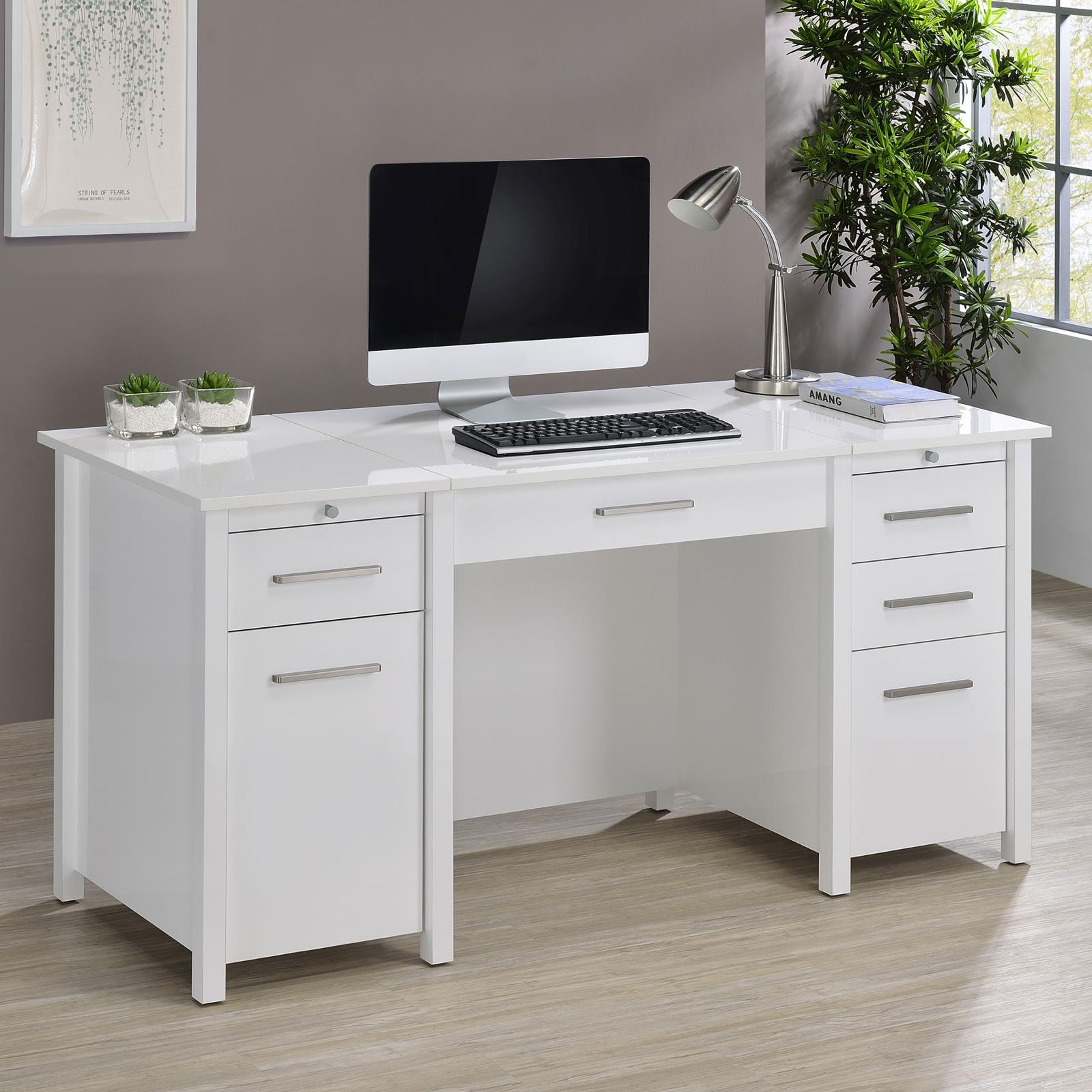 Dylan 4-Drawer Lift Top Office Desk - 801573 - Bien Home Furniture &amp; Electronics