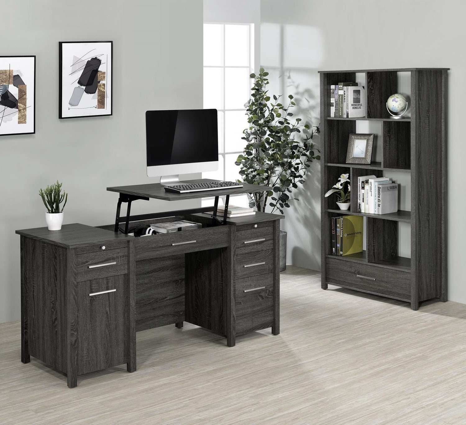 Dylan 4-Drawer Lift Top Office Desk - 801576 - Bien Home Furniture & Electronics