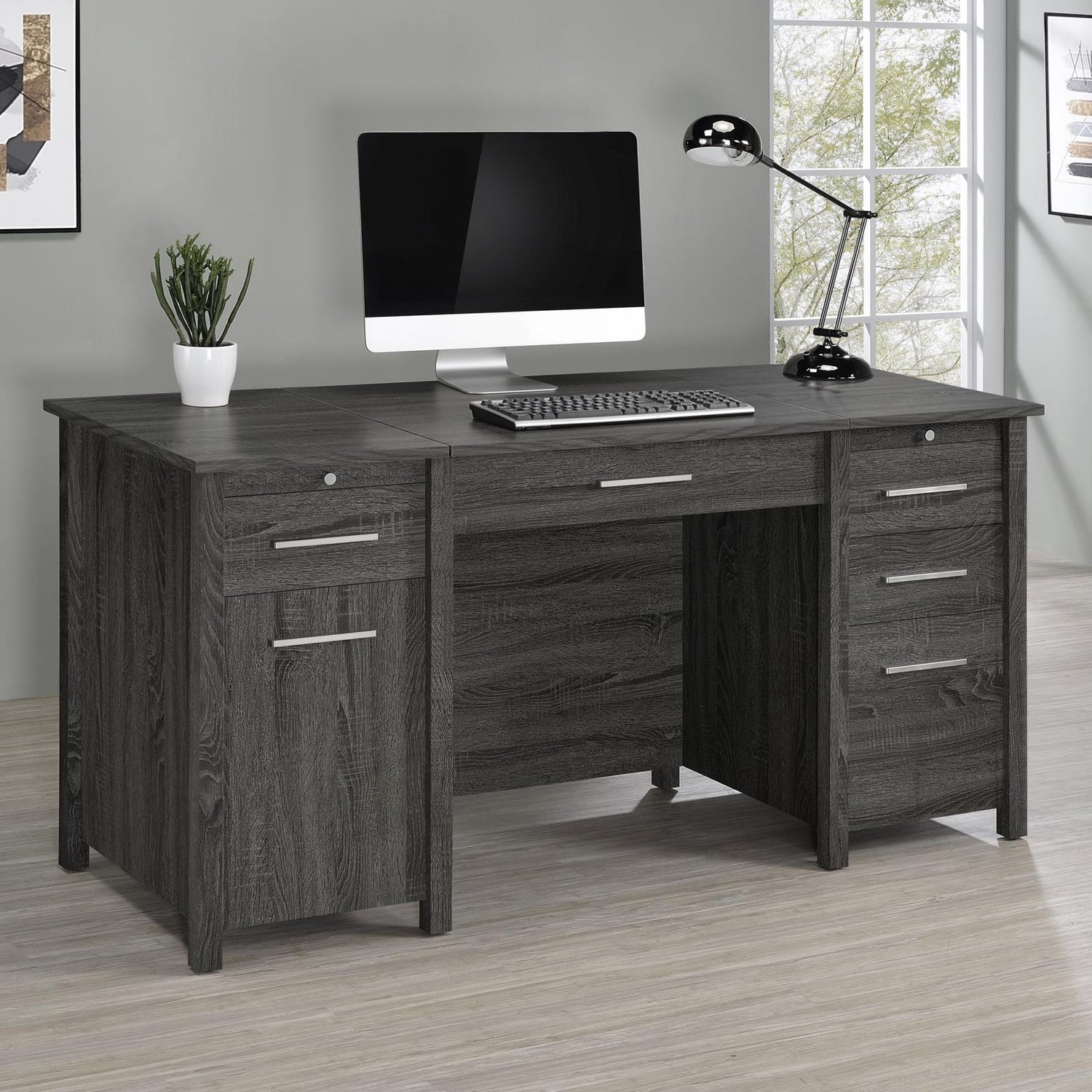 Dylan 4-Drawer Lift Top Office Desk - 801576 - Bien Home Furniture & Electronics
