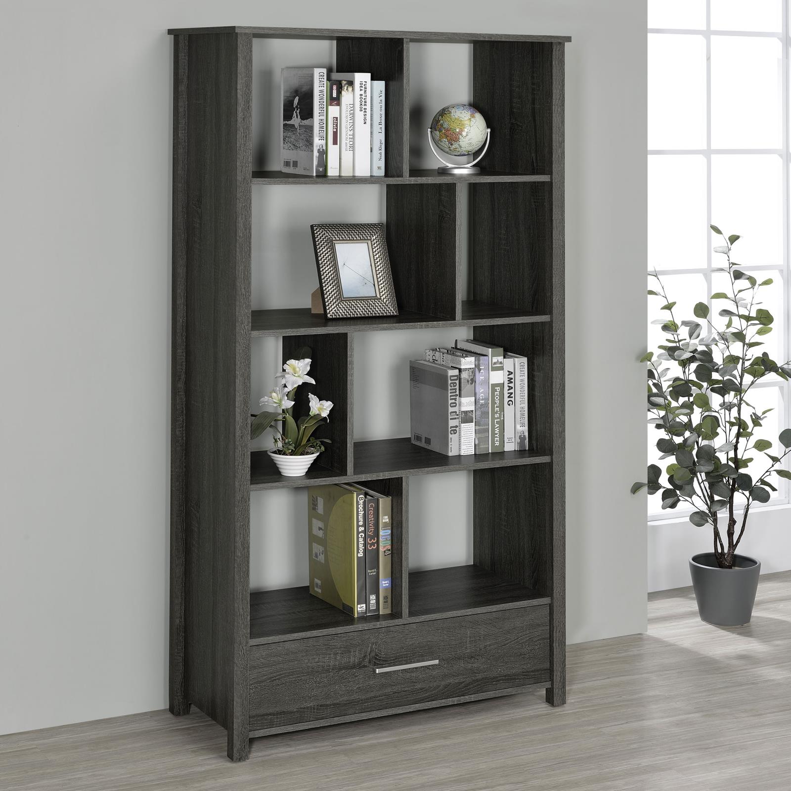 Dylan Rectangular 8-Shelf Bookcase - 801577 - Bien Home Furniture &amp; Electronics