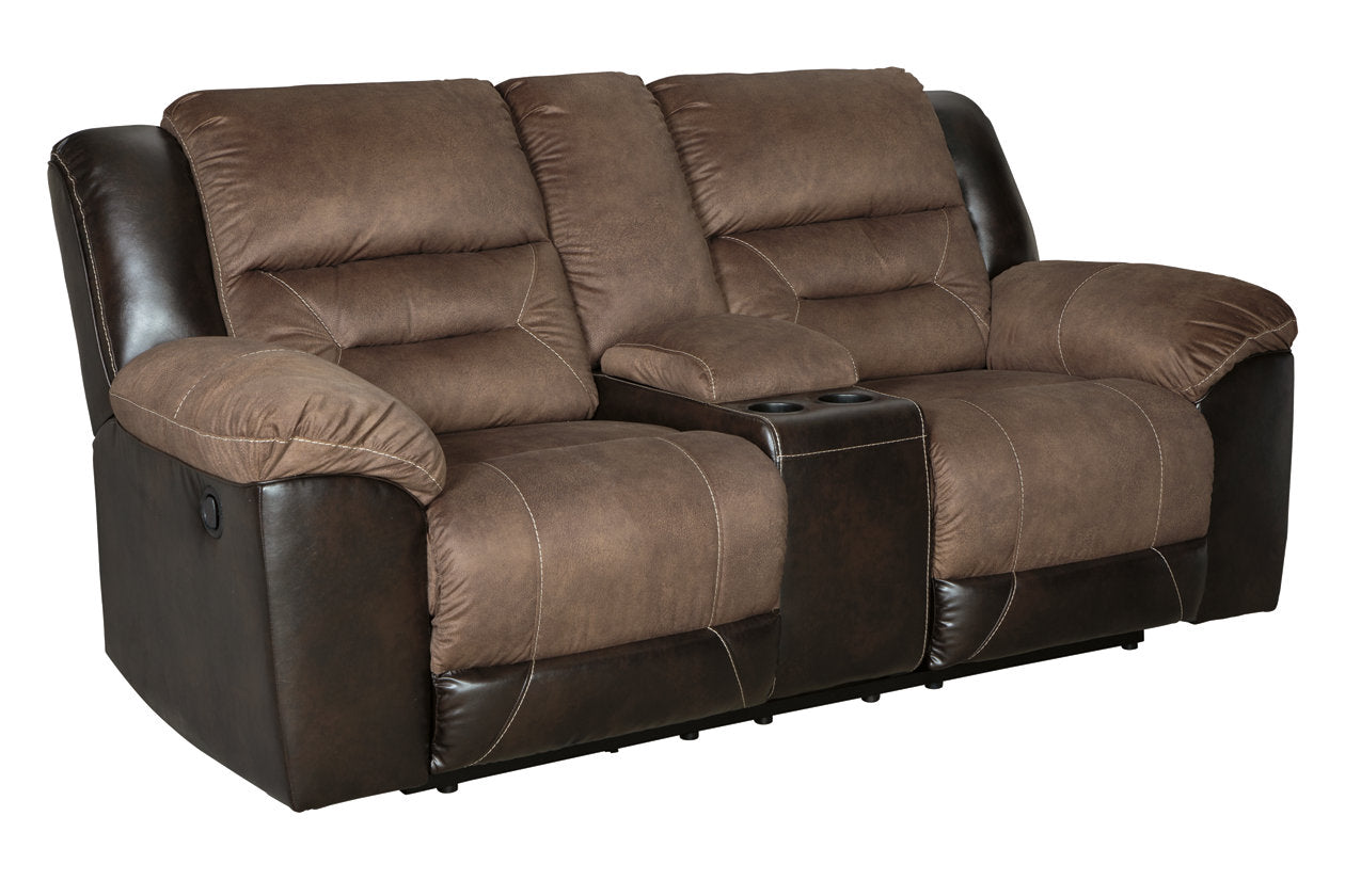 Earhart Chestnut Reclining Loveseat with Console - 2910194 - Bien Home Furniture &amp; Electronics