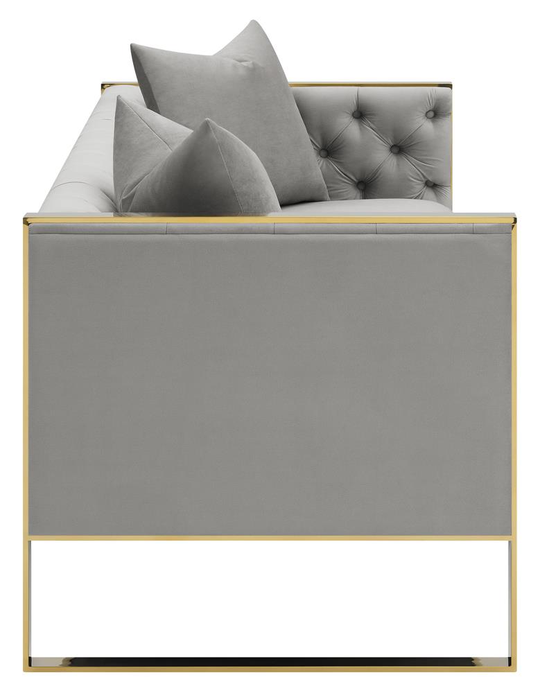 Eastbrook Tufted Back Sofa Gray - 509111 - Bien Home Furniture &amp; Electronics