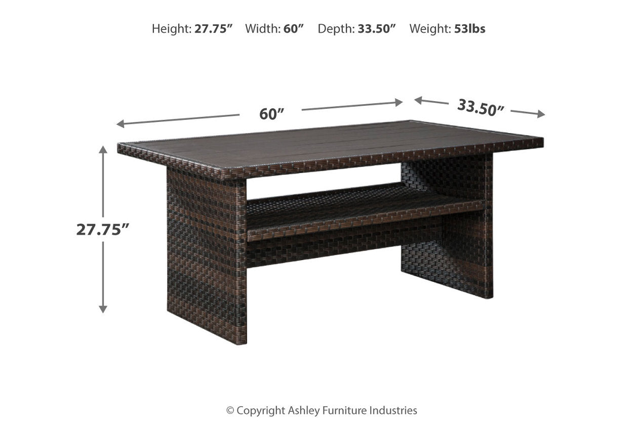 Easy Isle Dark Brown/Beige Multi-Use Table - P455-625 - Bien Home Furniture & Electronics