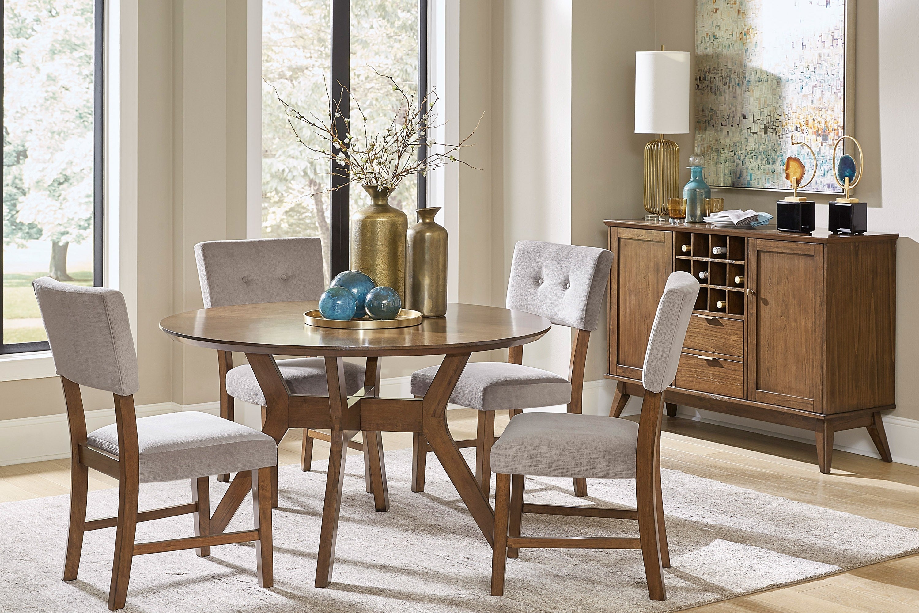 Edam Brown Round Dining Table - 5492-52 - Bien Home Furniture & Electronics