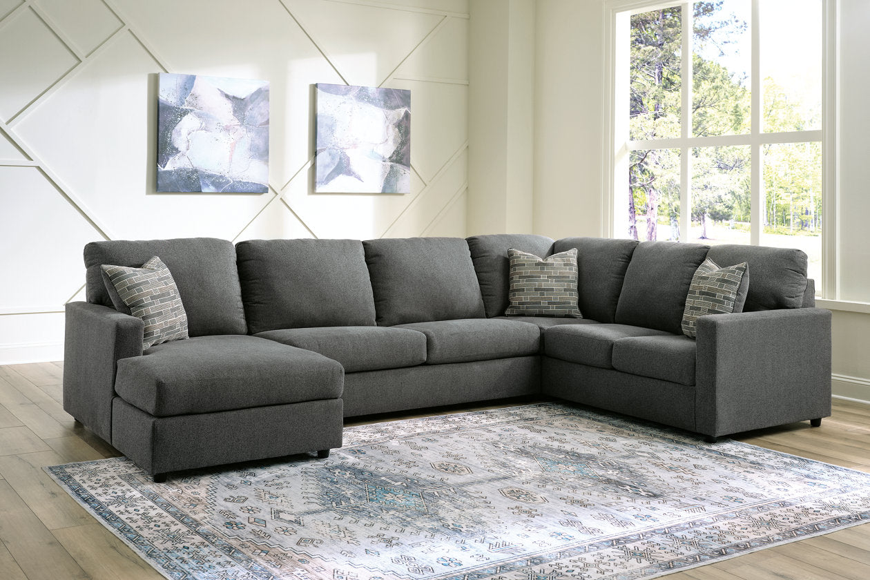 Edenfield Charcoal LAF Sectional - SET | 2900316 | 2900334 | 2900349 | 2900308 - Bien Home Furniture & Electronics