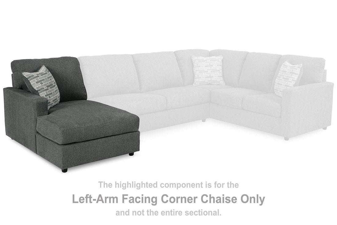 Edenfield Charcoal Left-Arm Facing Corner Chaise - 2900316 - Bien Home Furniture & Electronics