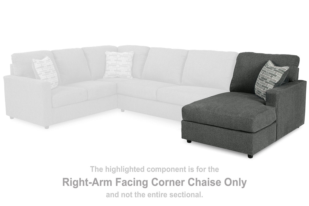 Edenfield Charcoal Right-Arm Facing Corner Chaise - 2900317 - Bien Home Furniture & Electronics