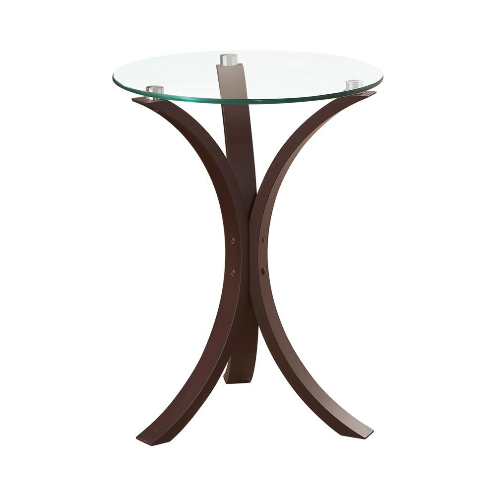 Edgar Cappuccino Round Accent Table - 902867 - Bien Home Furniture & Electronics