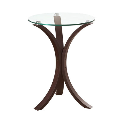 Edgar Cappuccino Round Accent Table - 902867 - Bien Home Furniture &amp; Electronics