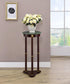 Edie Merlot Round Marble Top Accent Table - 3315 - Bien Home Furniture & Electronics