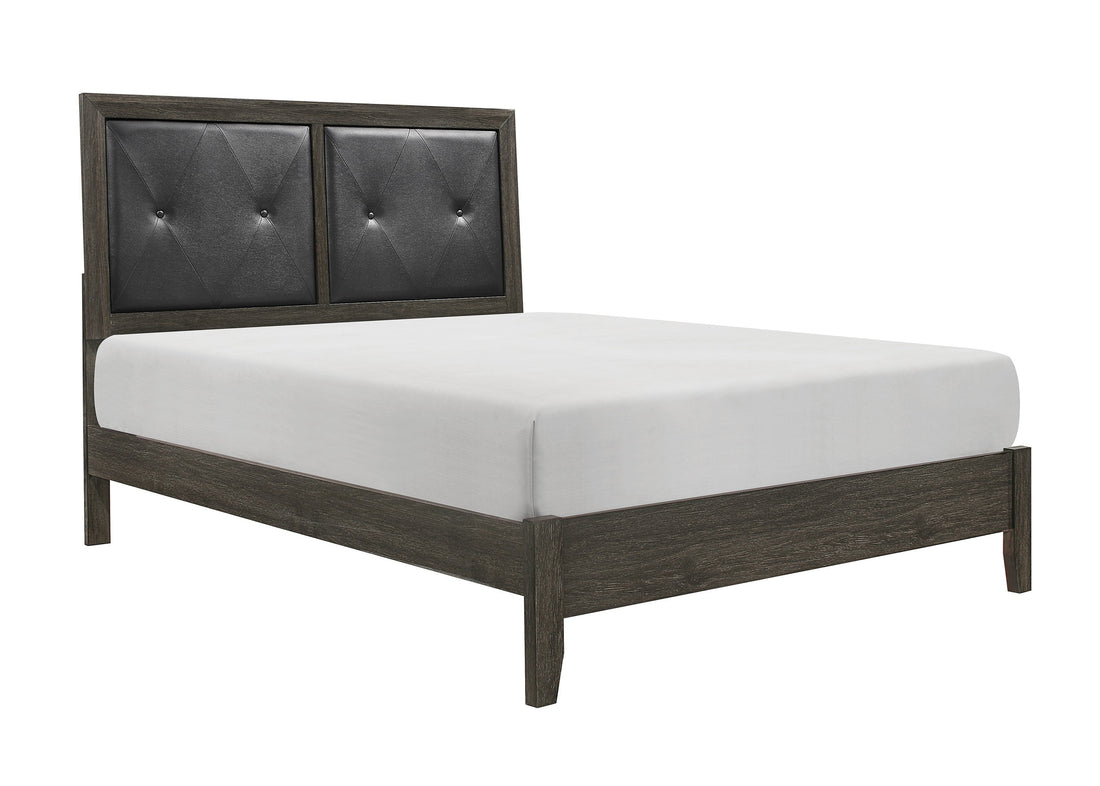 Edina Dark Gray King Panel Bed - SET | 2145KNP-1 | 2145KNP-2 | 2145KNP-3EK - Bien Home Furniture &amp; Electronics