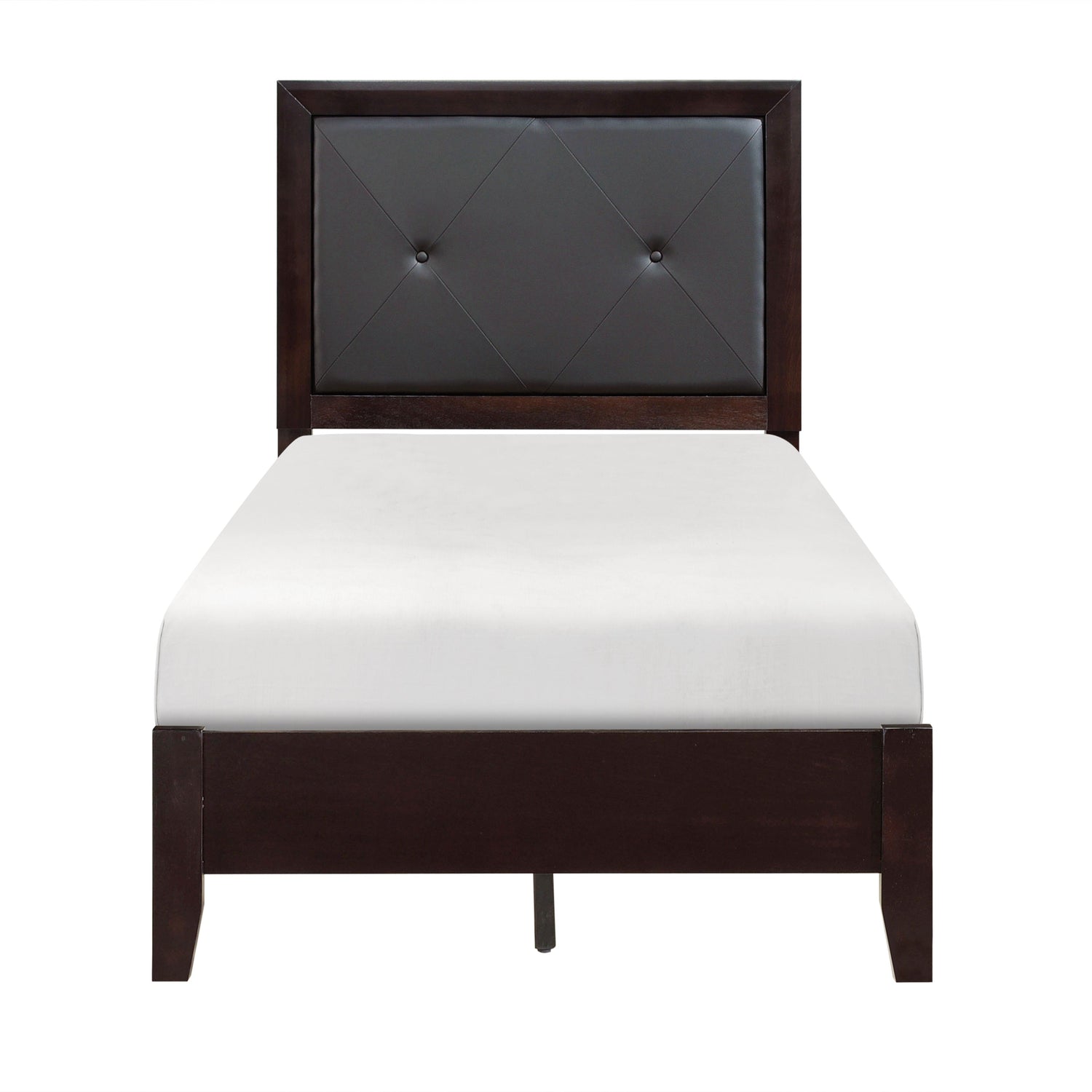Edina Espresso Upholstered Panel Youth Bedroom Set - SET | 2145F-1 | 2145F-2 | 2145F-3 | 2145-5 | 2145-6 | 2145-4 | 2145-9 - Bien Home Furniture & Electronics