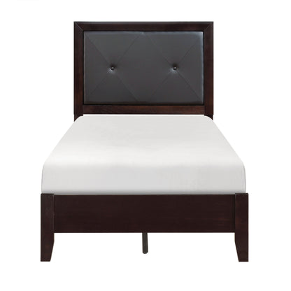 Edina Espresso Upholstered Panel Youth Bedroom Set - SET | 2145F-1 | 2145F-2 | 2145F-3 | 2145-5 | 2145-6 | 2145-4 | 2145-9 - Bien Home Furniture &amp; Electronics