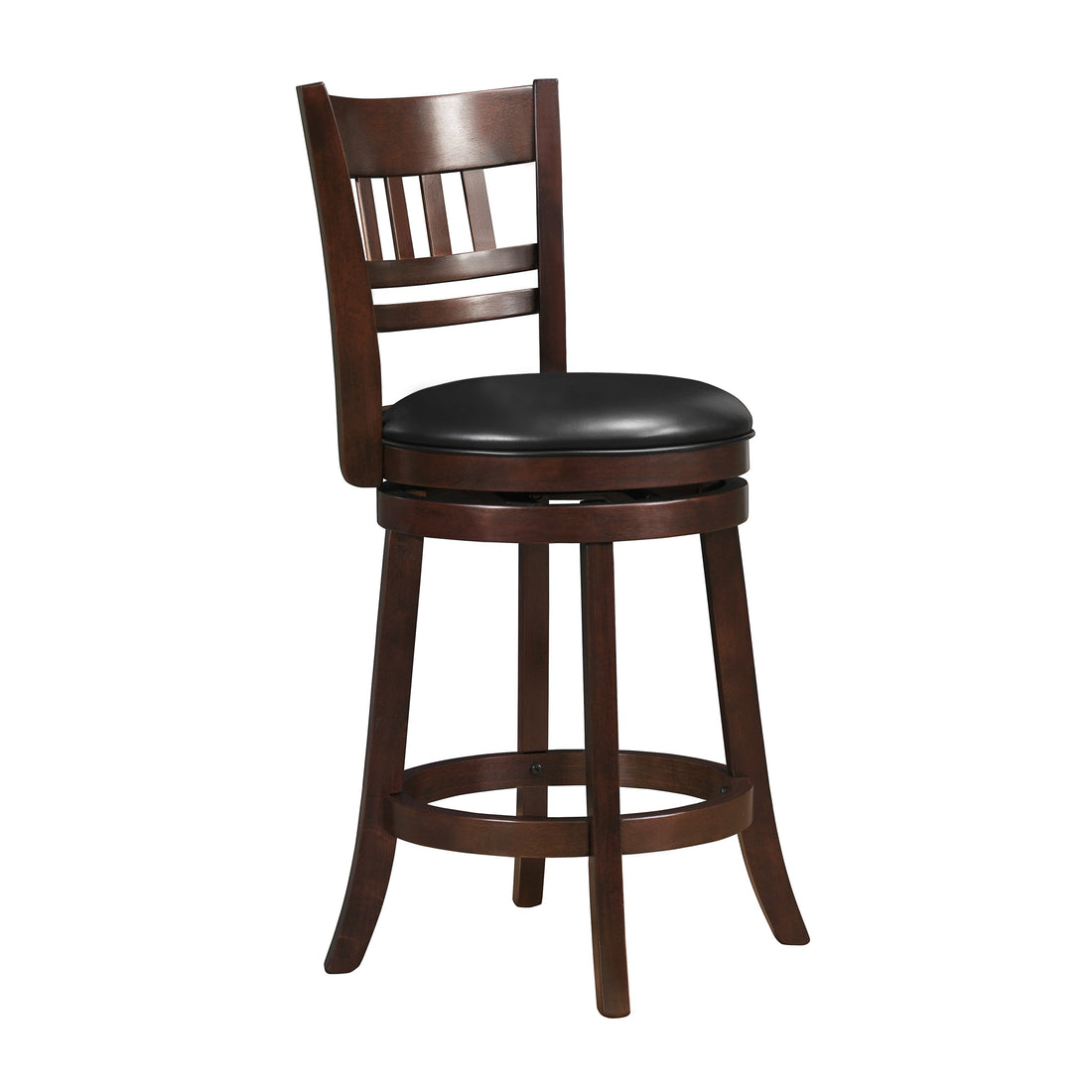 Edmond Dark Cherry Swivel Counter Height Chair - 1140E-24S - Bien Home Furniture &amp; Electronics