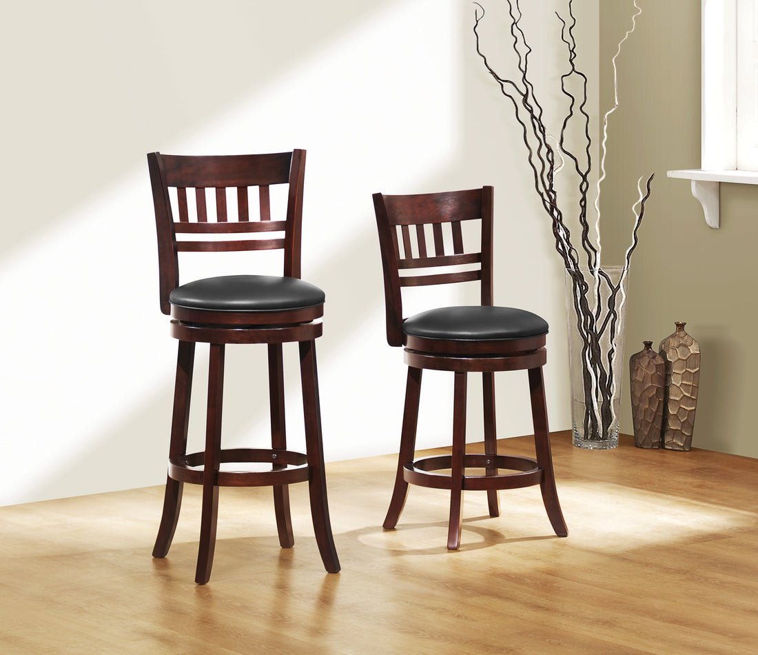 Edmond Dark Cherry Swivel Counter Height Chair - 1140E-24S - Bien Home Furniture &amp; Electronics
