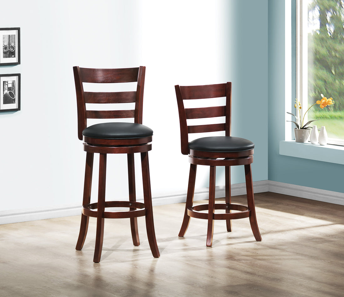 Edmond Dark Cherry Swivel Counter Height Chair - 1144E-24S - Bien Home Furniture &amp; Electronics