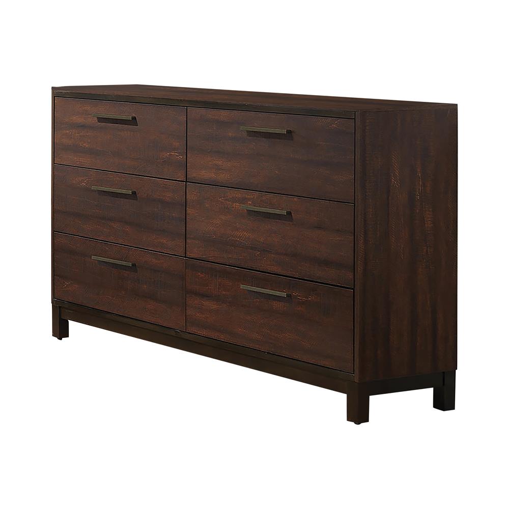 Edmonton Rustic Tobacco 6-Drawer Dresser - 204353 - Bien Home Furniture &amp; Electronics