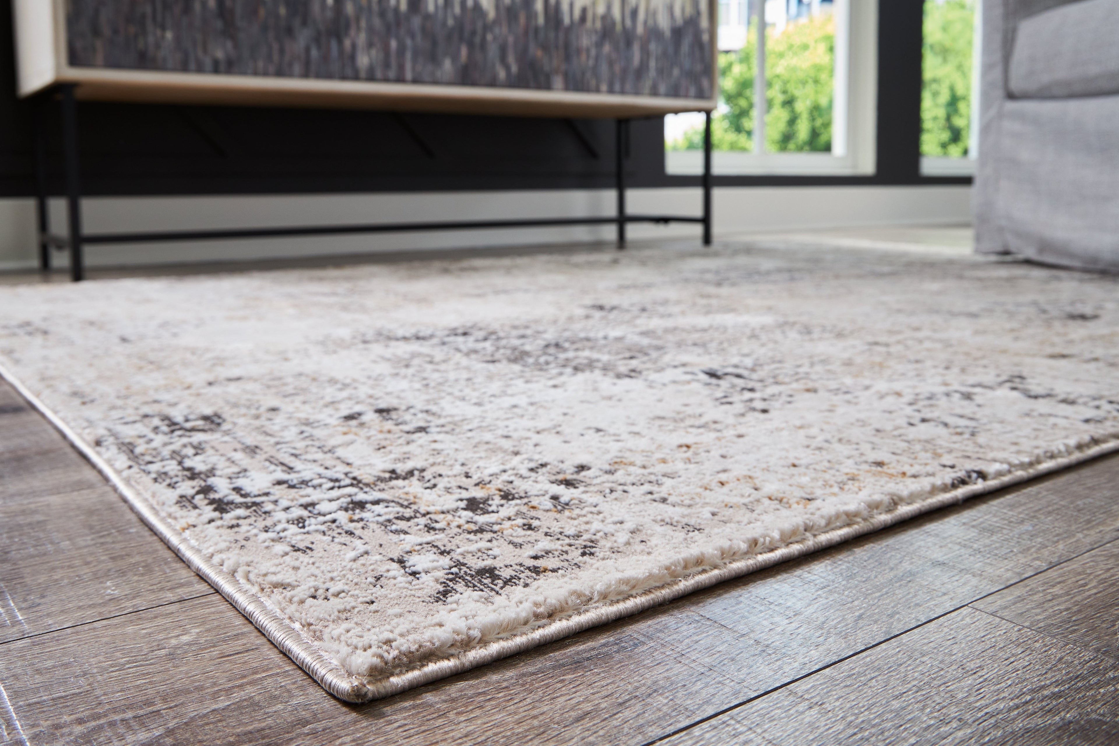 Elaning Black/Gray/Cream Medium Rug - R406702 - Bien Home Furniture & Electronics
