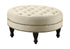 Elchin Round Upholstered Tufted Ottoman Oatmeal - 500018 - Bien Home Furniture & Electronics
