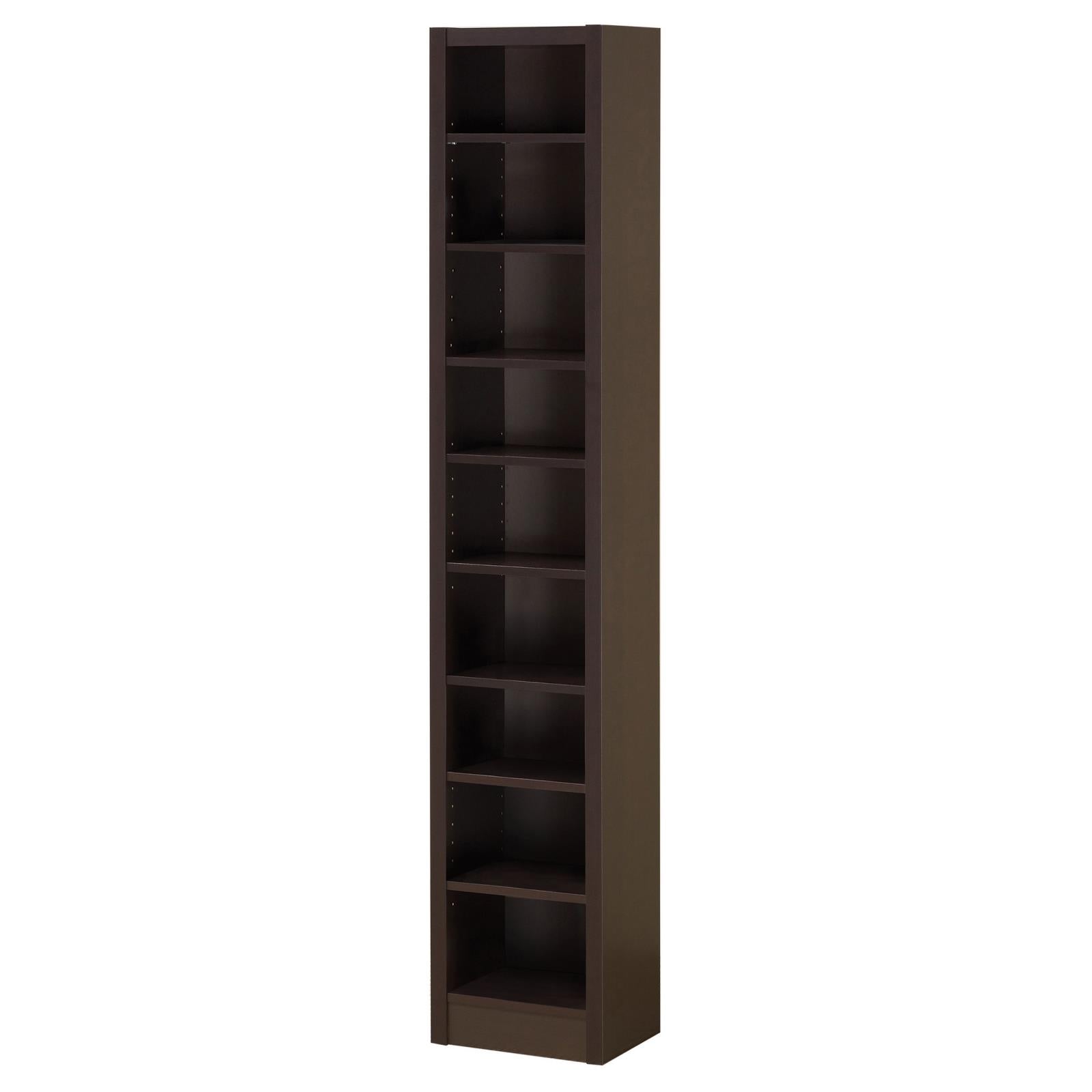Eliam Cappuccino Rectangular Bookcase with 2 Fixed Shelves - 800285 - Bien Home Furniture & Electronics