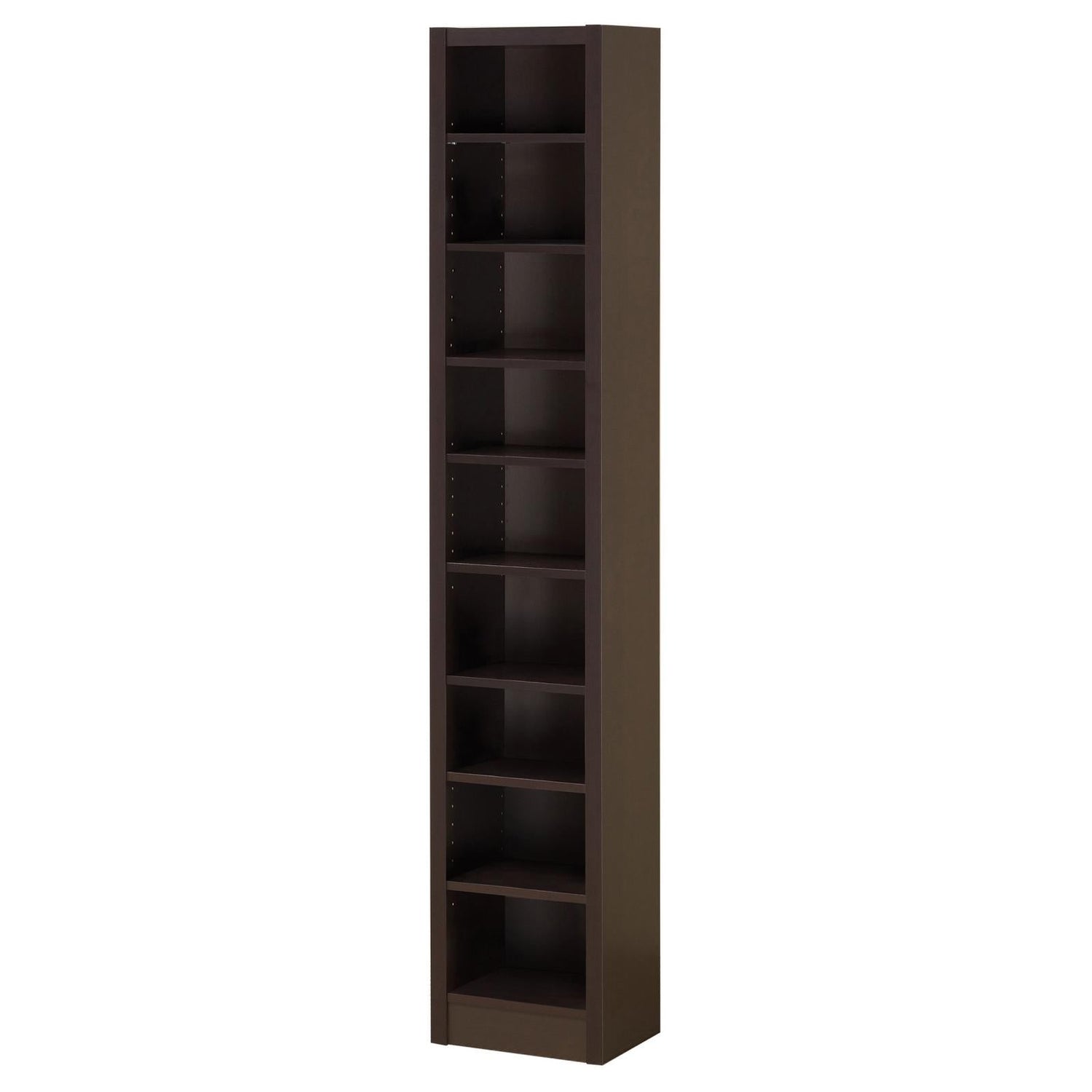 Eliam Cappuccino Rectangular Bookcase with 2 Fixed Shelves - 800285 - Bien Home Furniture & Electronics