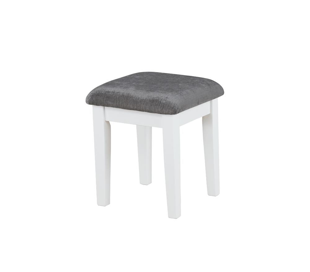 Elijah Vanity Set with LED Lights White/Dark Gray - 931149 - Bien Home Furniture & Electronics