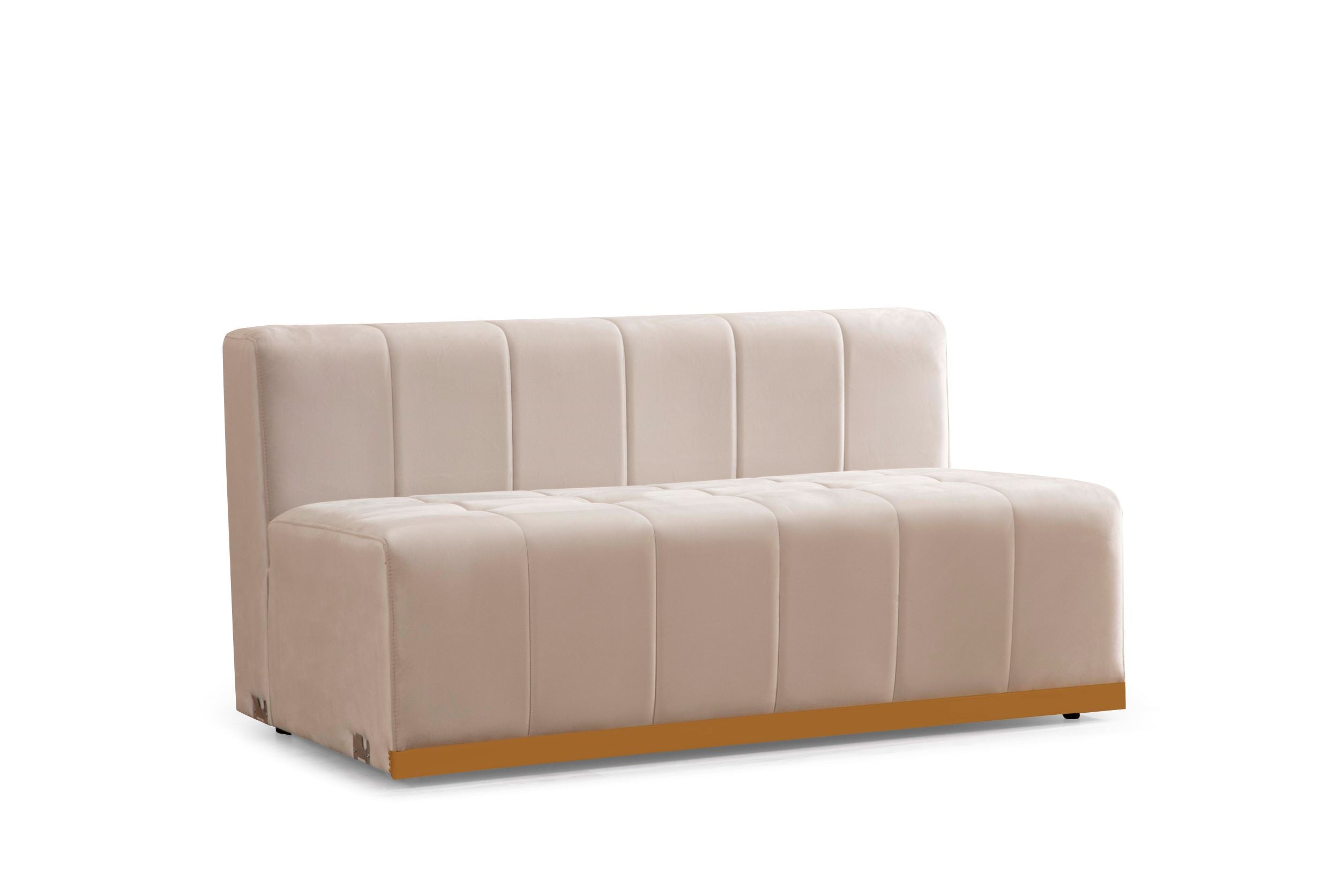 Elisha Ivory Velvet Double Chaise Sectional - ELISHAIVORY-SEC - Bien Home Furniture & Electronics