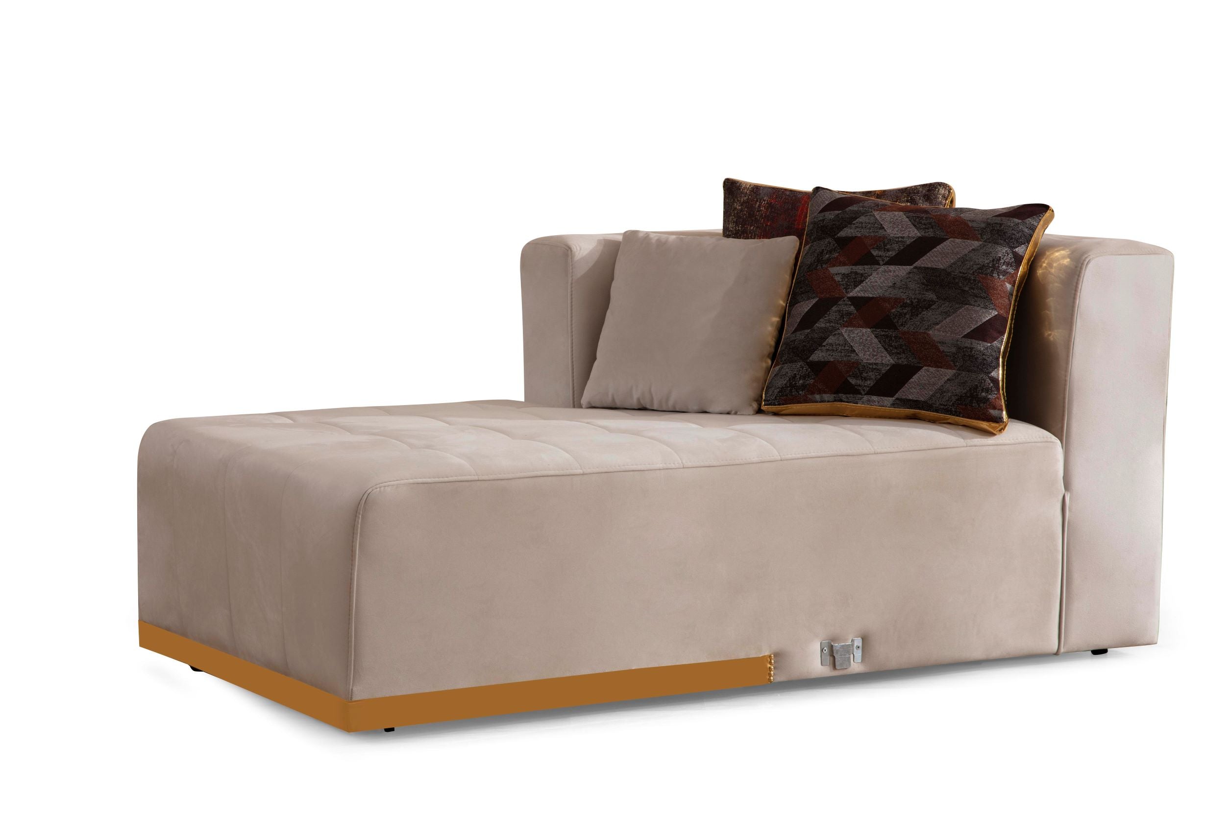 Elisha Ivory Velvet Double Chaise Sectional - ELISHAIVORY-SEC - Bien Home Furniture & Electronics