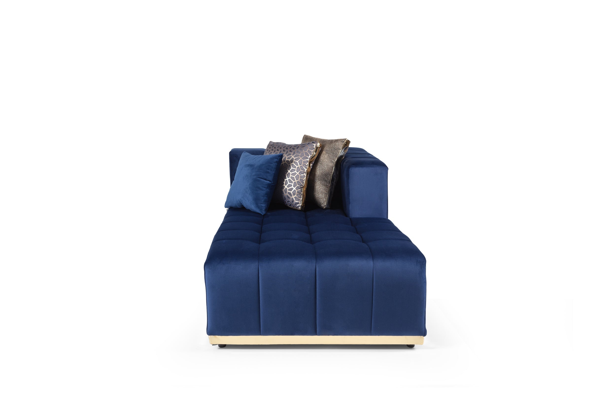 Elisha Navy Velvet Double Chaise Sectional - ELISHANAVY-SEC - Bien Home Furniture & Electronics