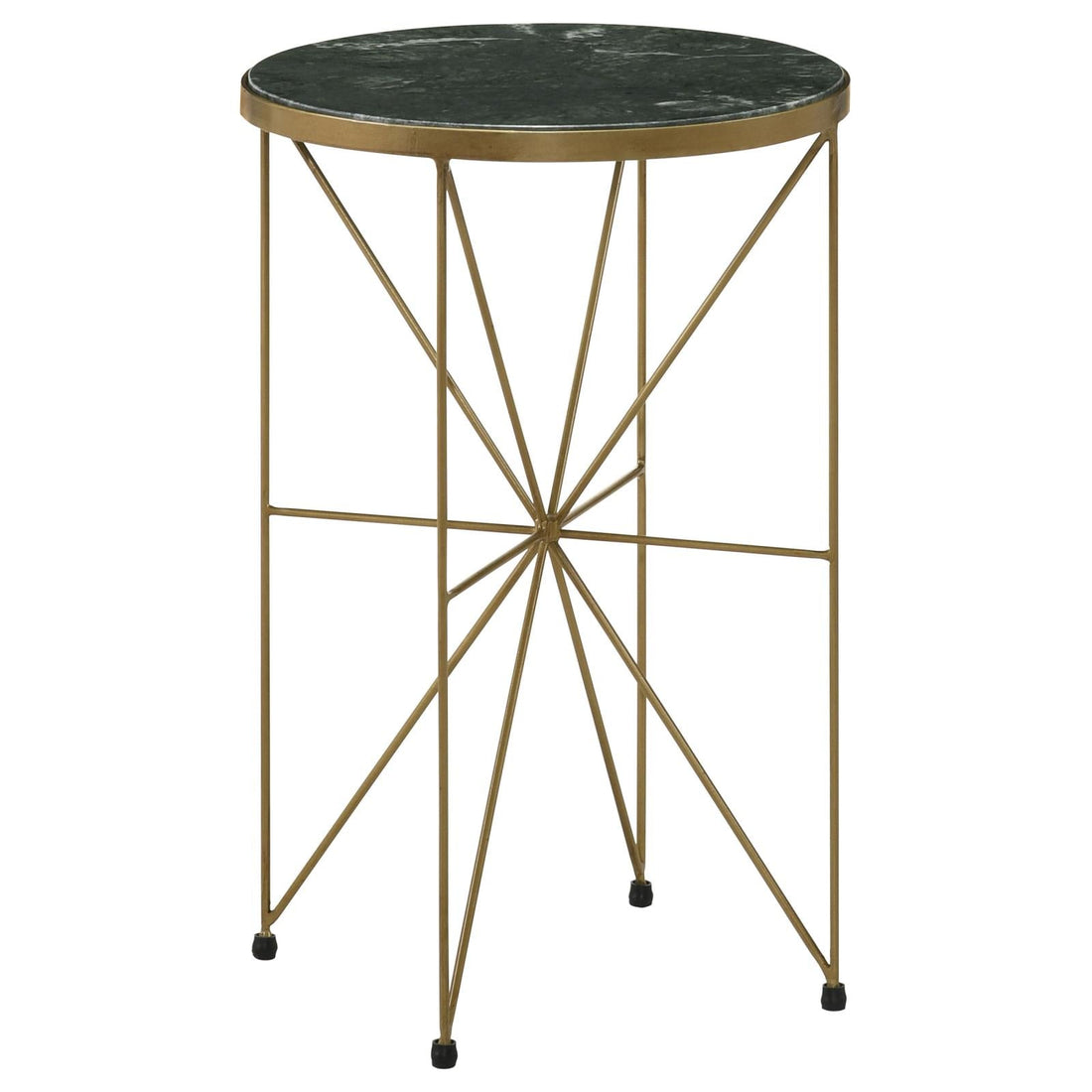Eliska Green/Antique Gold Round Accent Table with Marble Top - 936061 - Bien Home Furniture &amp; Electronics