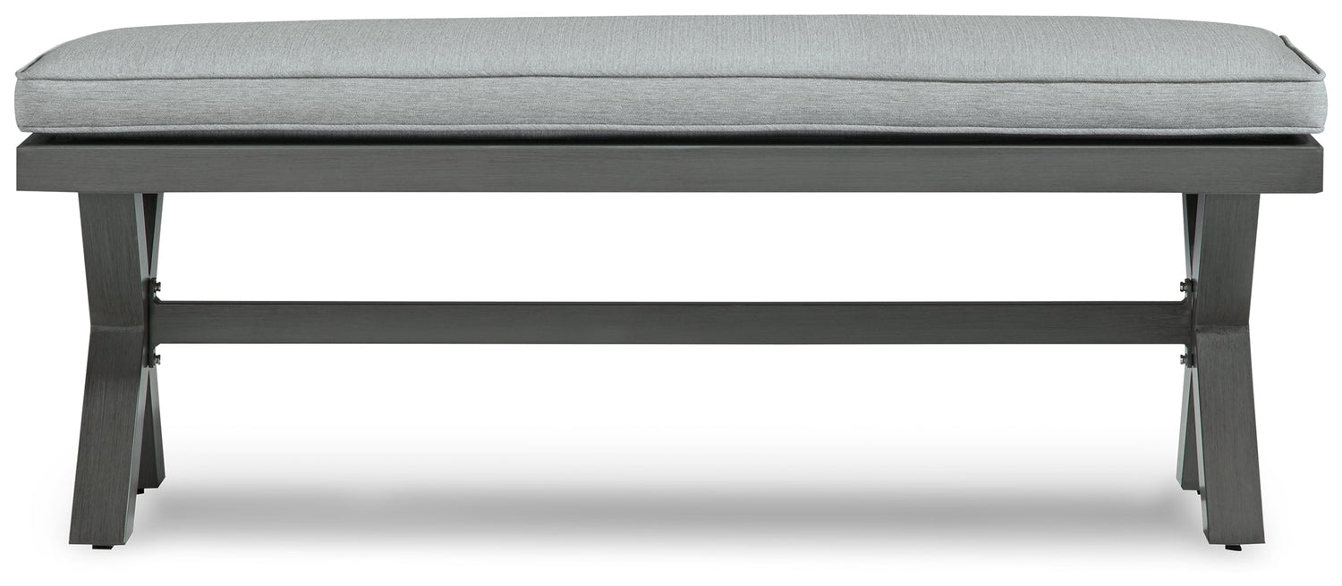 Elite Park Gray Outdoor Bench with Cushion - P518-600 - Bien Home Furniture & Electronics