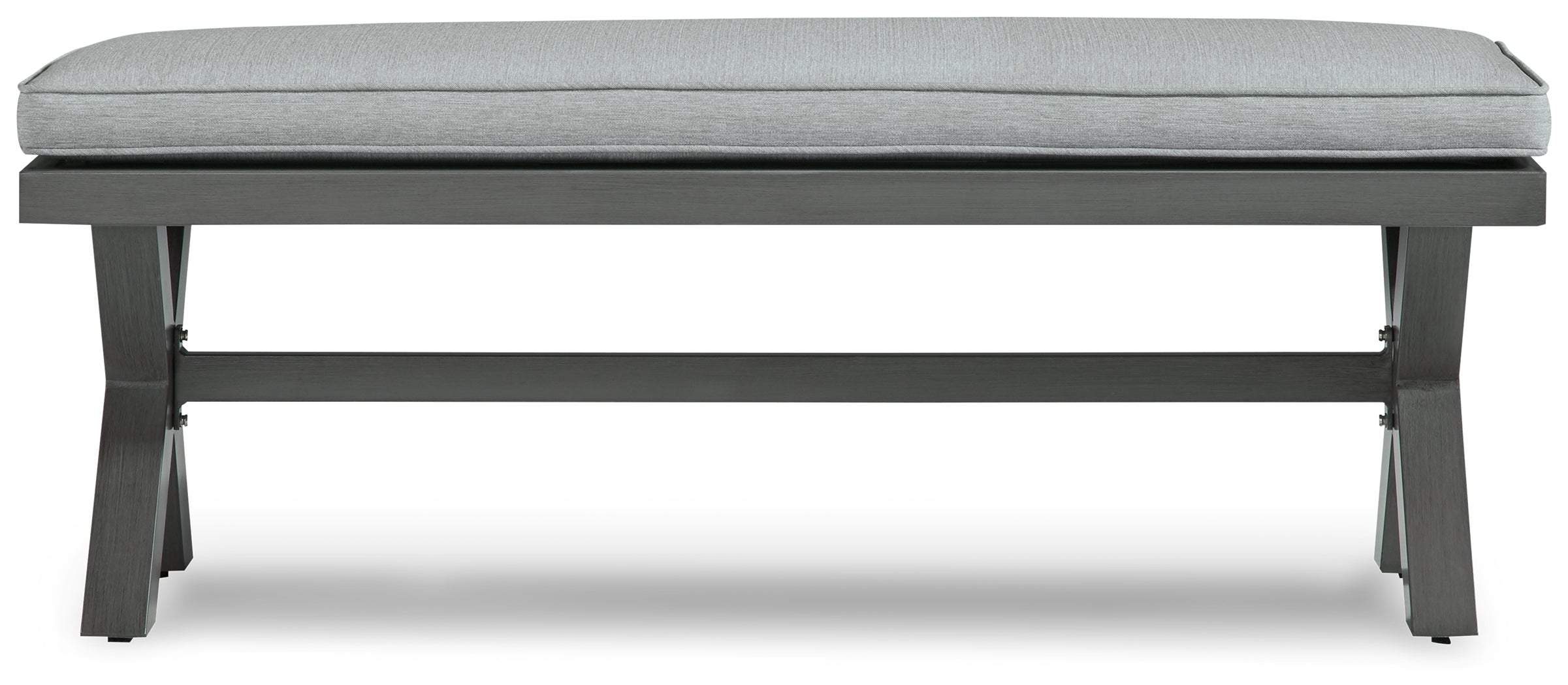 Elite Park Gray Outdoor Bench with Cushion - P518-600 - Bien Home Furniture & Electronics