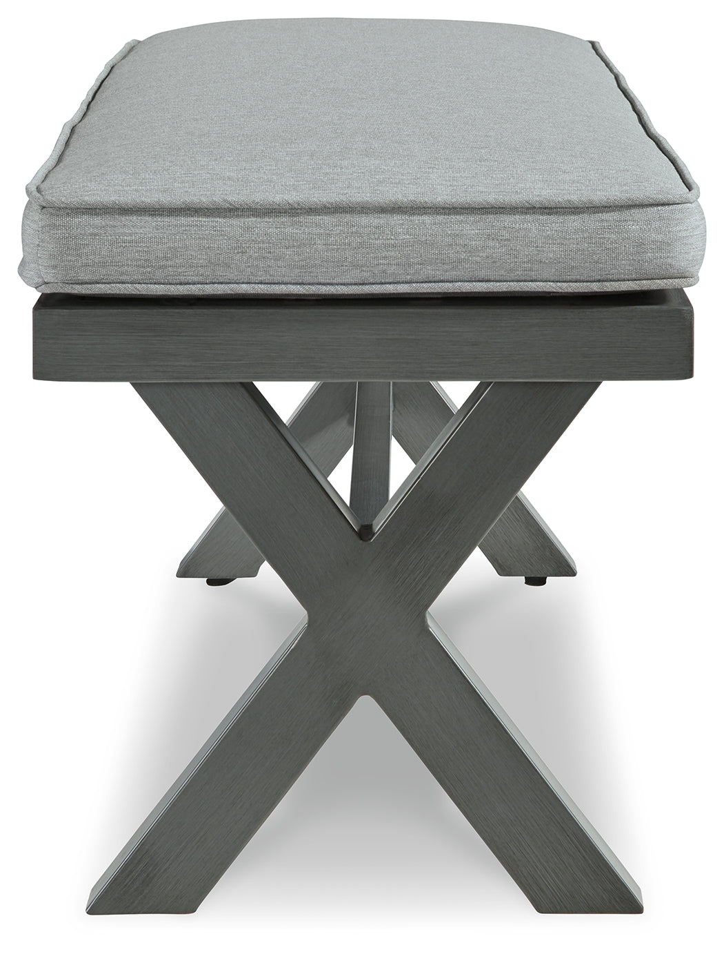 Elite Park Gray Outdoor Bench with Cushion - P518-600 - Bien Home Furniture & Electronics
