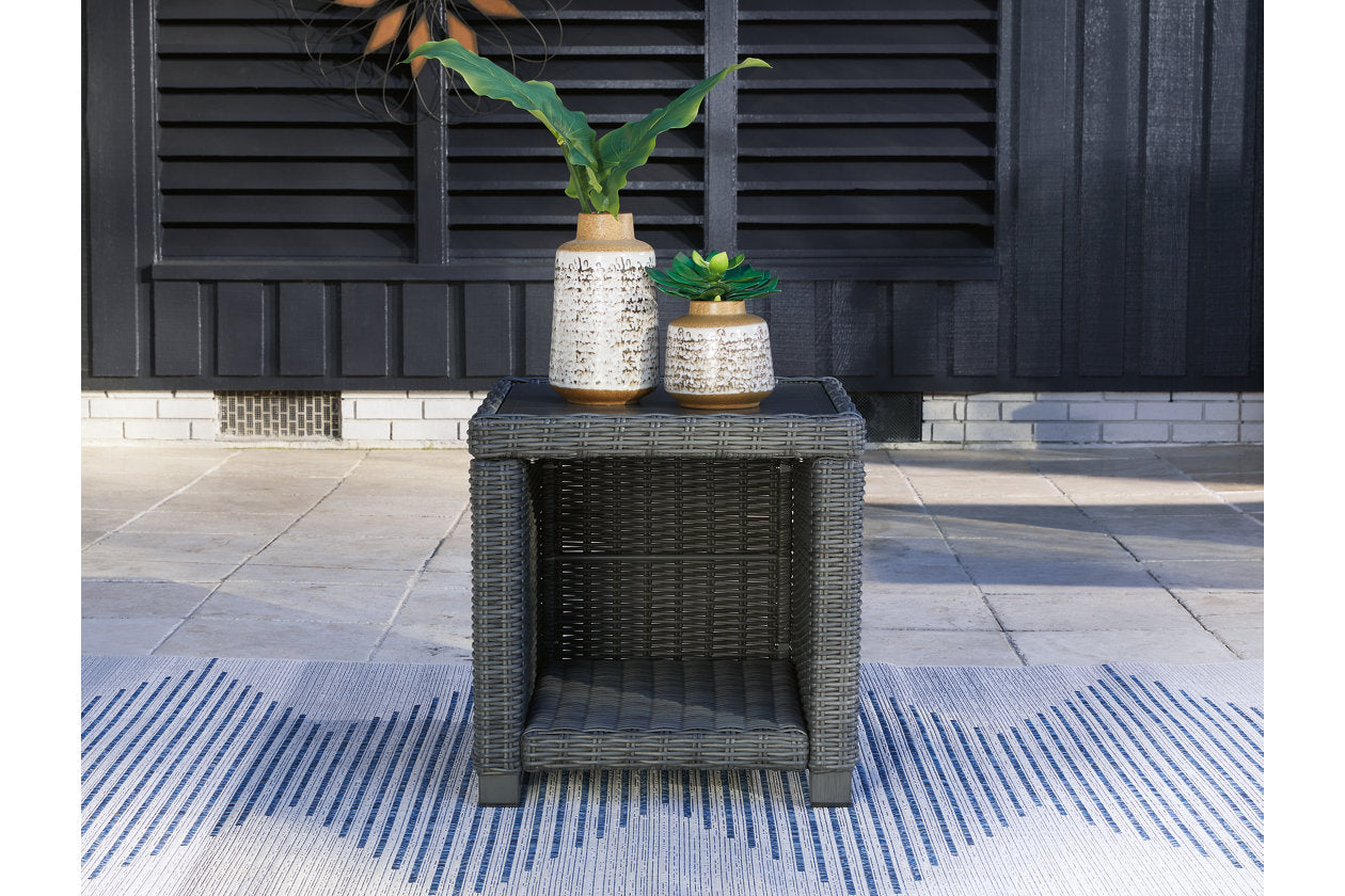 Elite Park Gray Outdoor End Table - P518-702 - Bien Home Furniture & Electronics