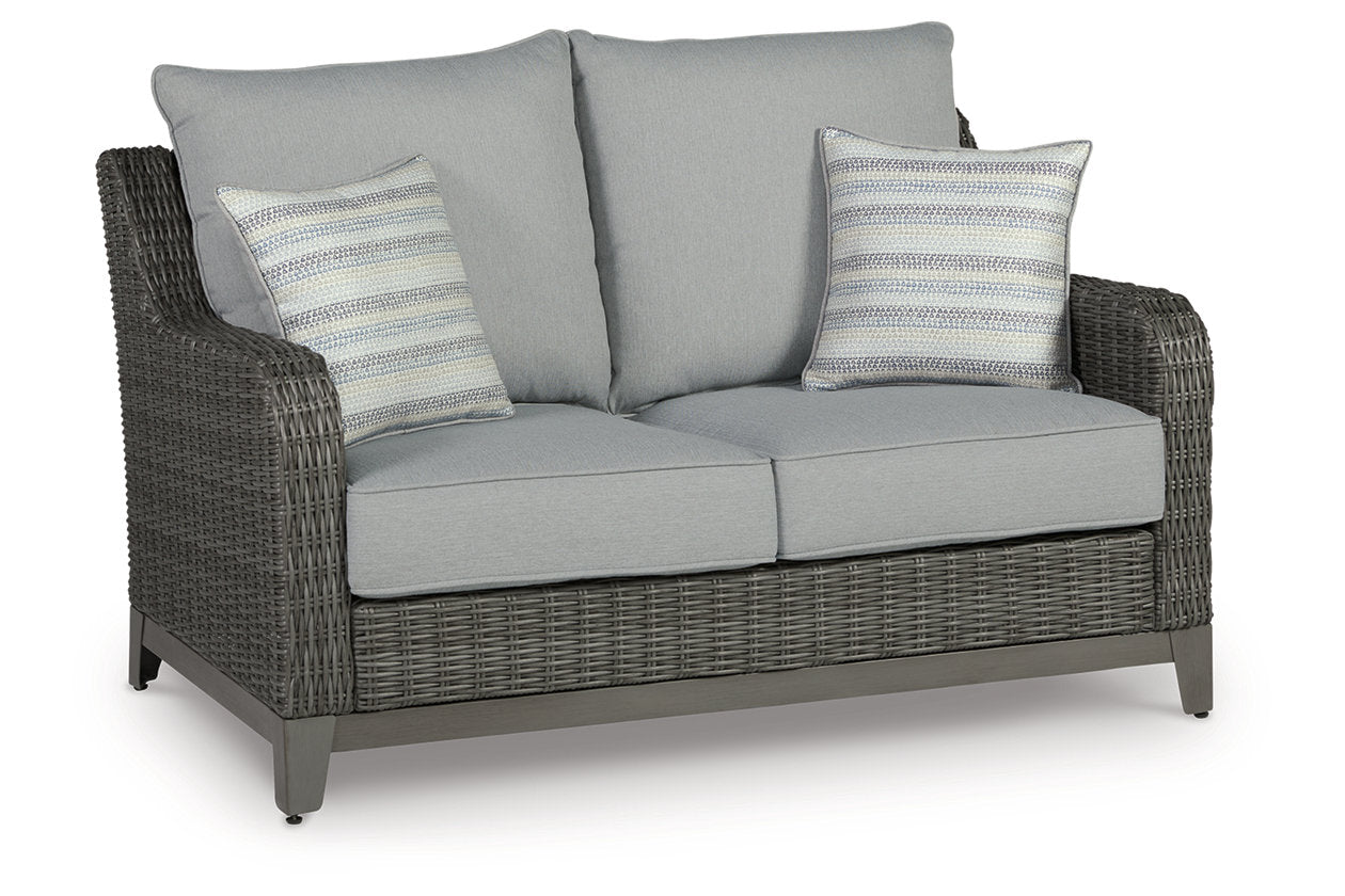 Elite Park Gray Outdoor Loveseat with Cushion - P518-835 - Bien Home Furniture & Electronics