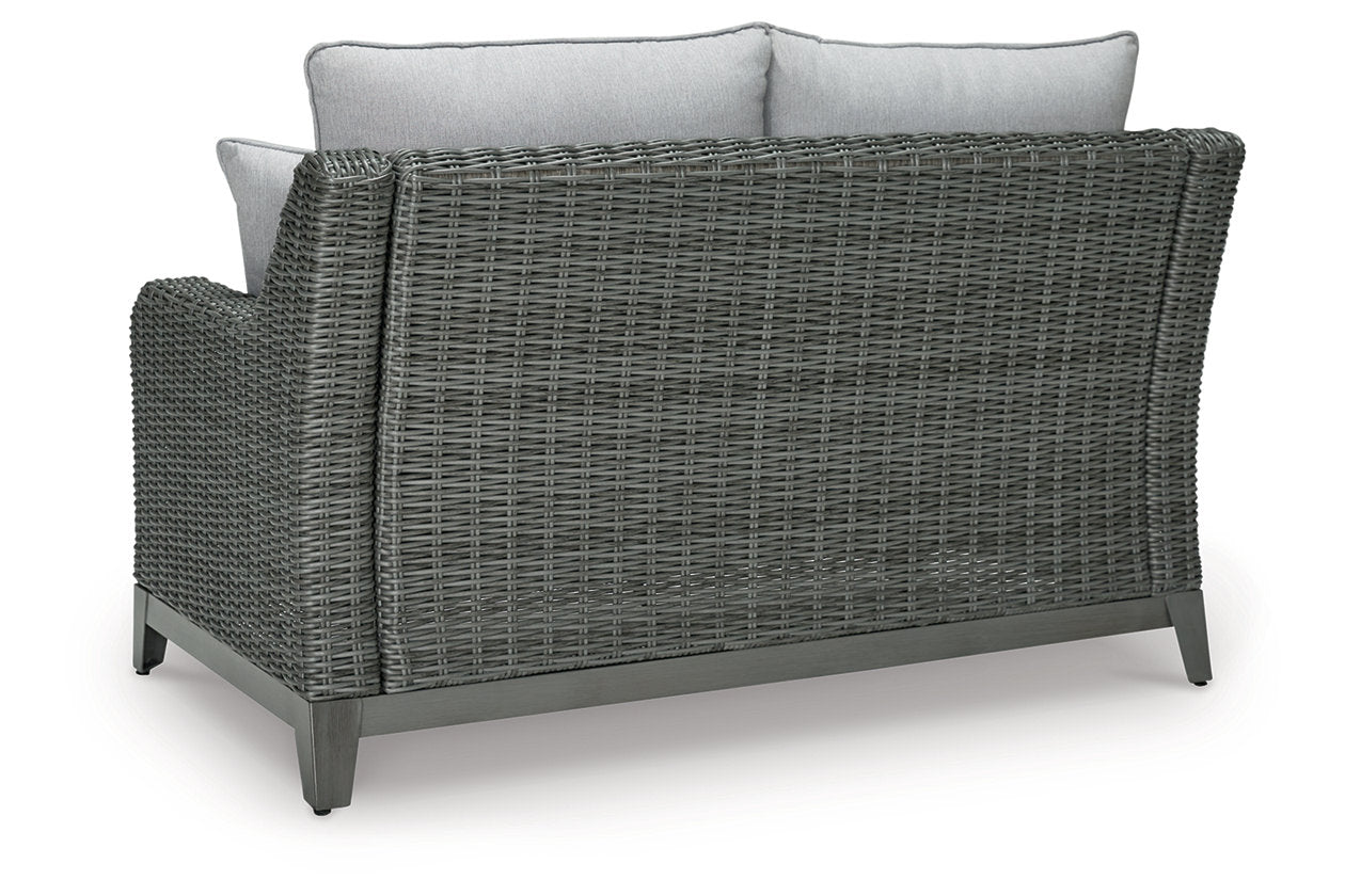 Elite Park Gray Outdoor Loveseat with Cushion - P518-835 - Bien Home Furniture & Electronics